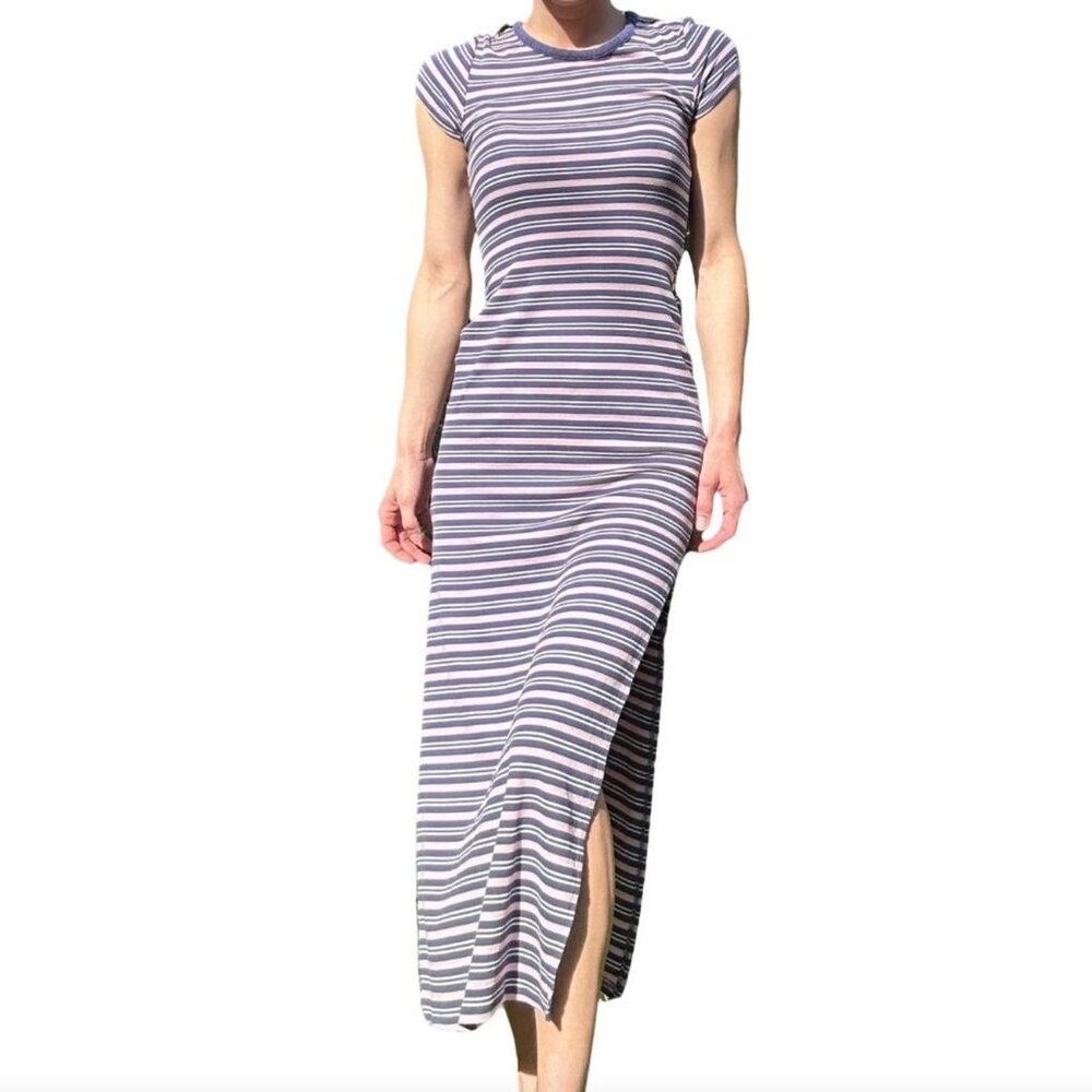 Urban Outfitters Women's Pink and Navy Dress
